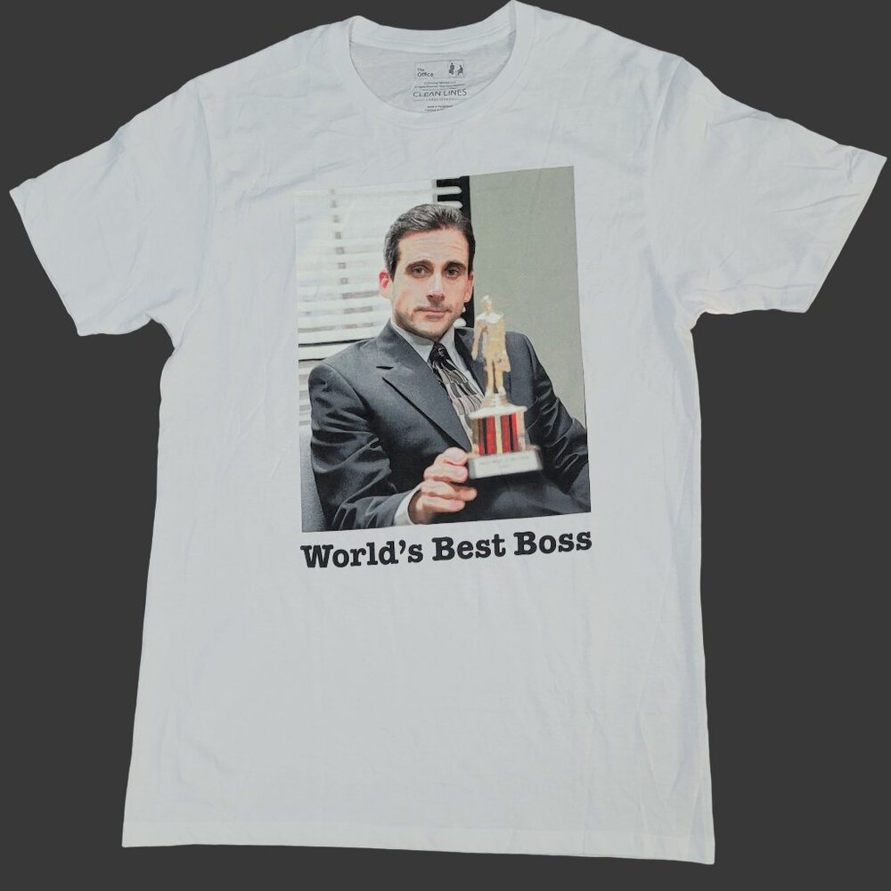 The Office "World's Best Boss" White Graphic T-Shirt